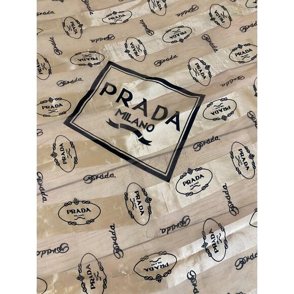 Prada Women's Gold Printed Silk Scarf - OS Please Read Description - Picture 2 of 10